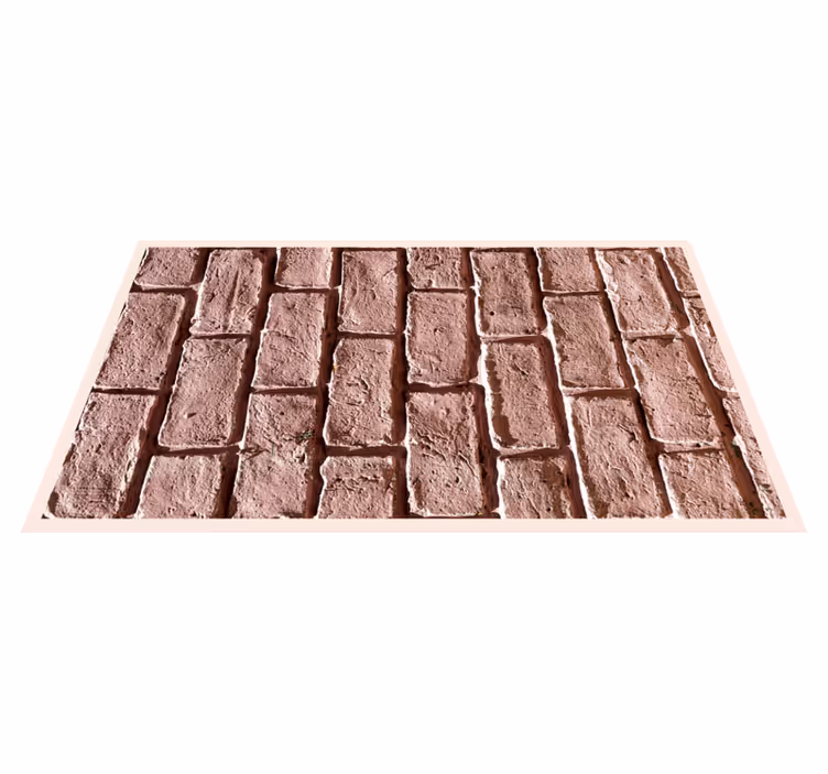 Brown rustic stone with texture floor tile - TenStickers