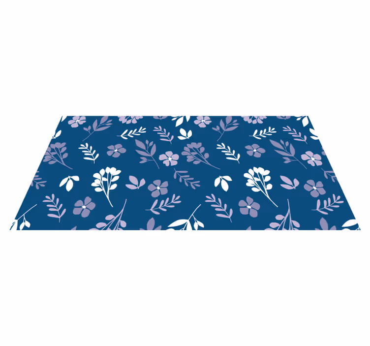Minimalistic little flowers floral rug - TenStickers