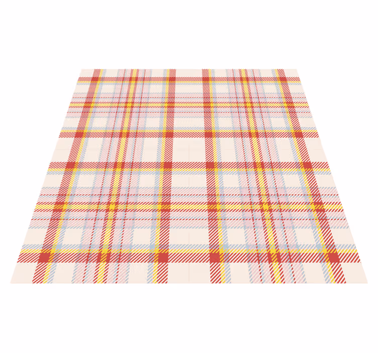 Plaid Motif Style stripes vinyl rug - TenStickers
