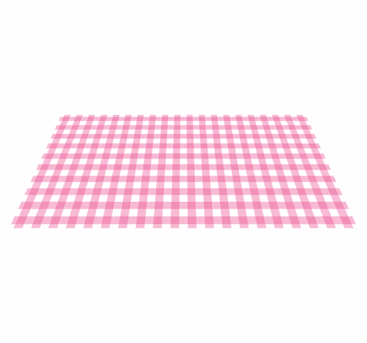 Pink Checked Motif stripes vinyl rug - TenStickers