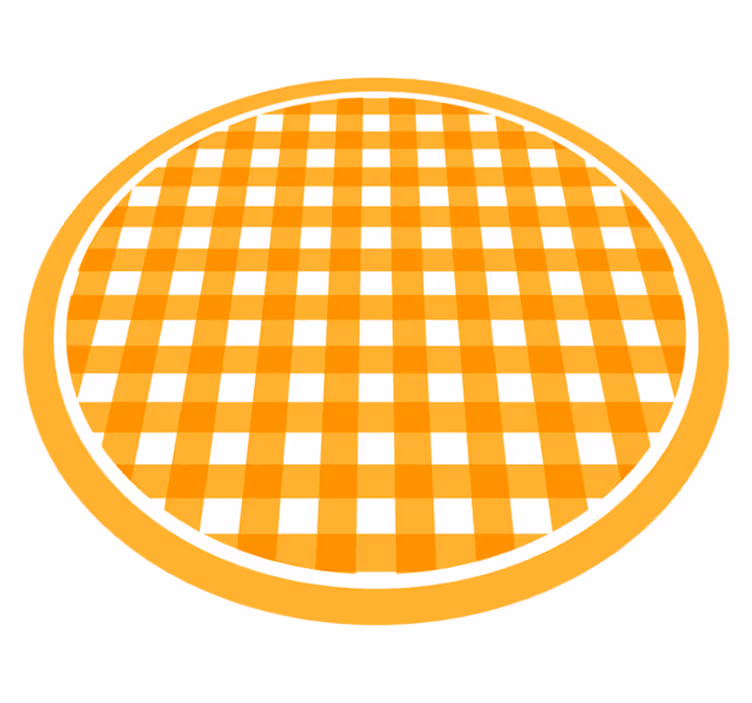 Textured vinyl rug in cozy checkered design - TenStickers