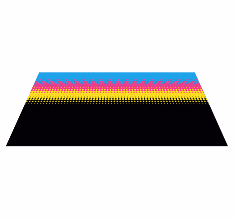 Colorful halftone pink and blue pattern rug - TenStickers