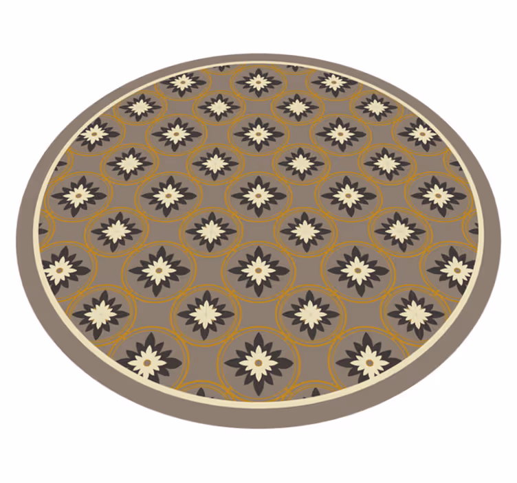Patterned Circle mosaic vinyl rug - TenStickers