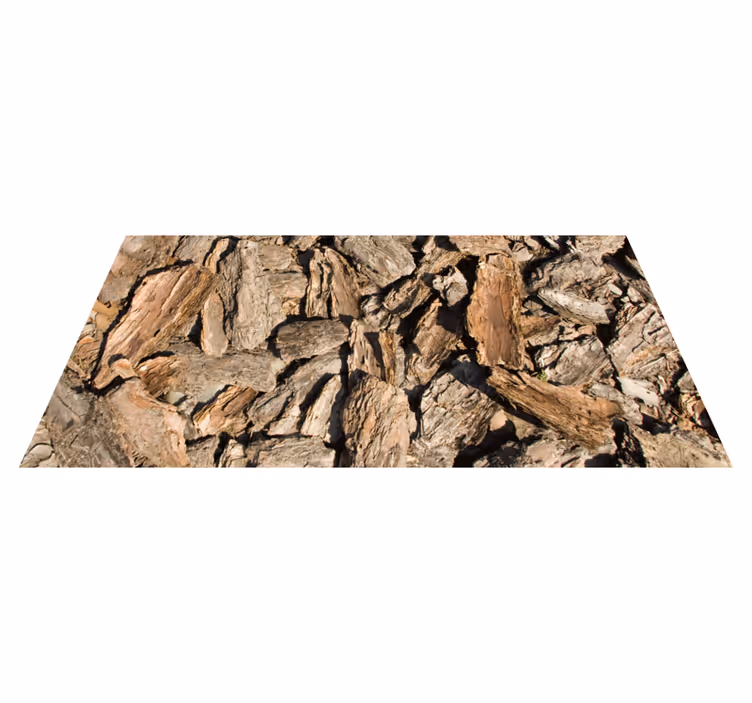Natural bark design wood vinyl rug - TenStickers