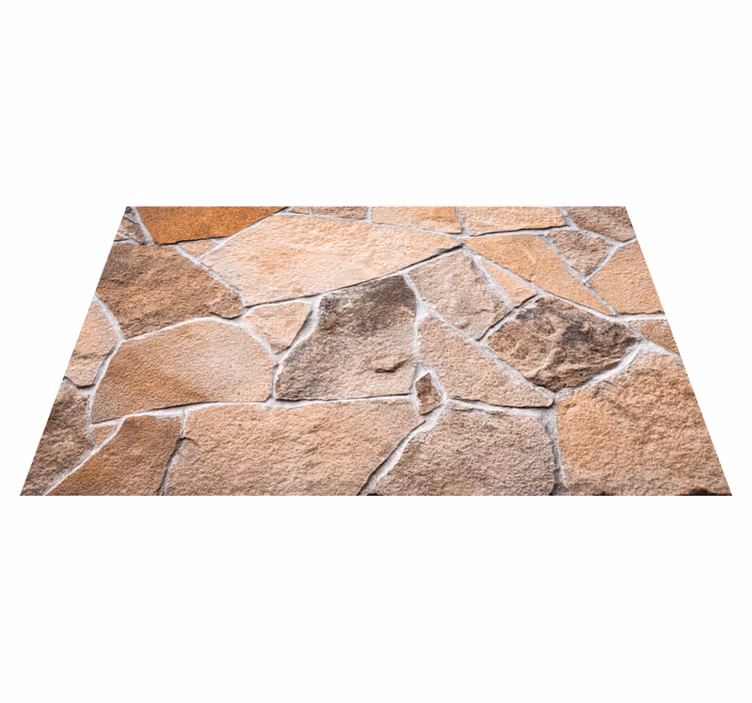 Light brown irregular stone texture carpet - TenStickers