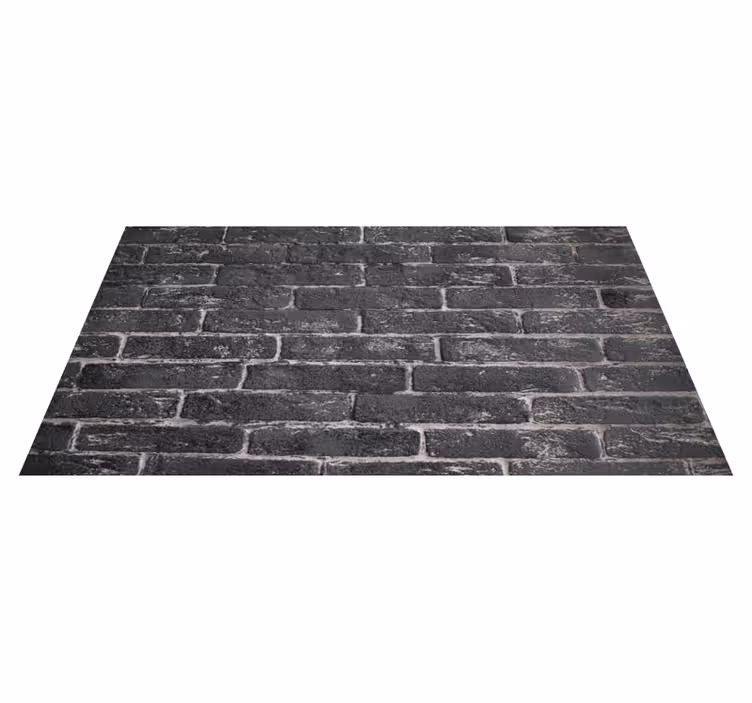 Dark gray stone bricks texture carpet - TenStickers