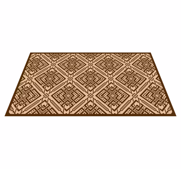 Elegant geometric element living room vinyl rug - TenStickers