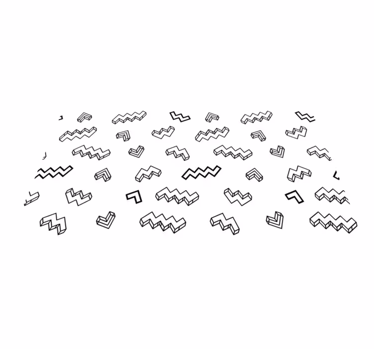 Bold Angular Patterns vinyl rug - TenStickers