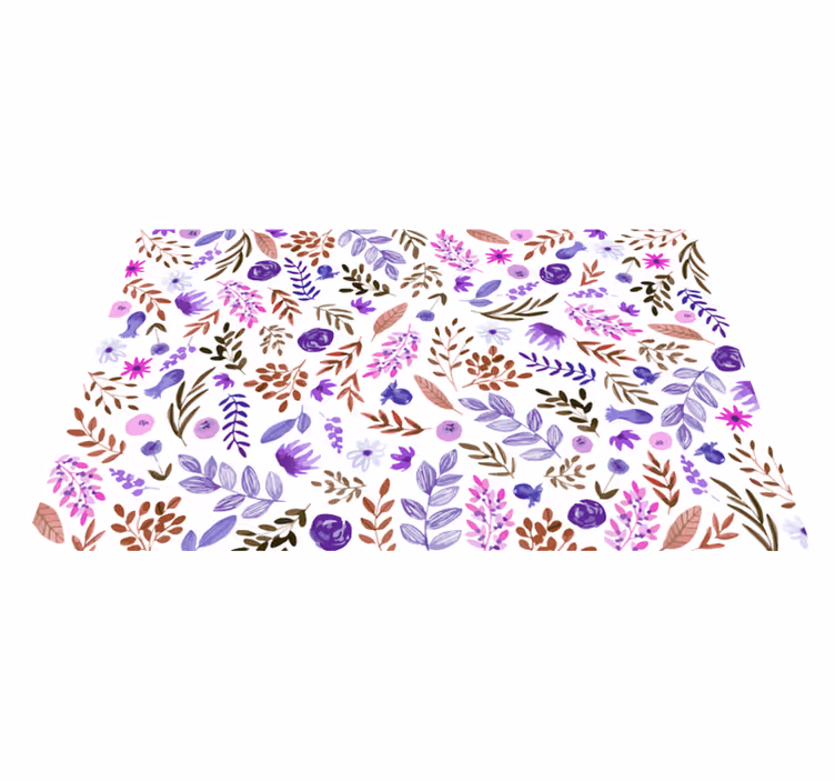 Nature Pattern flower vinyl rug - TenStickers