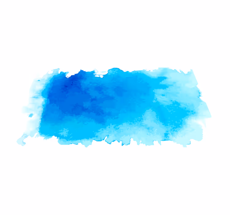 Blue watercolor splash minimalist vinyl rug - TenStickers