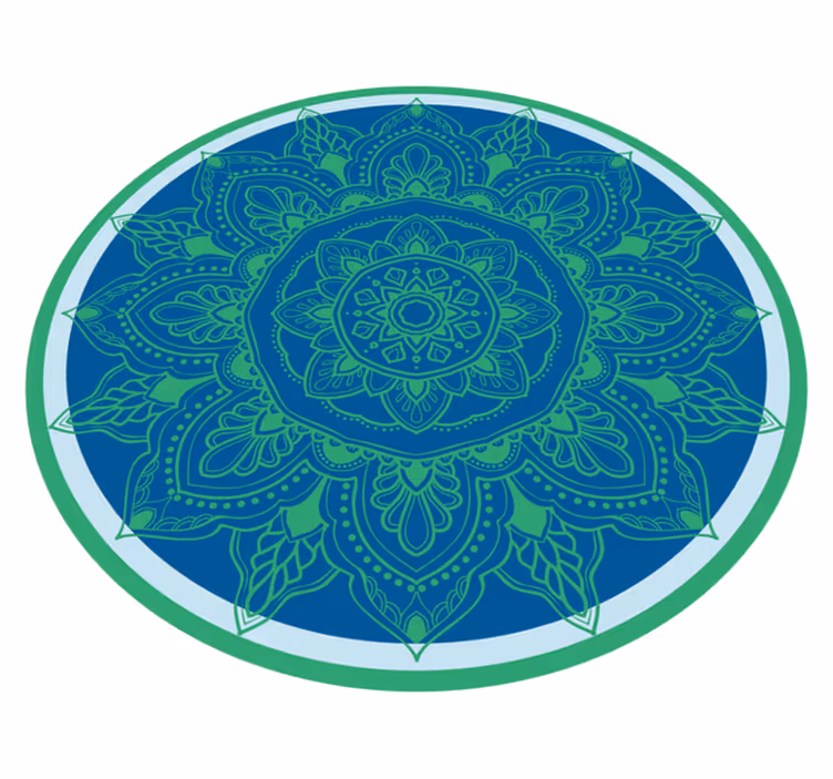 Elaborate Flower Arrangement mandala vinyl rug - TenStickers