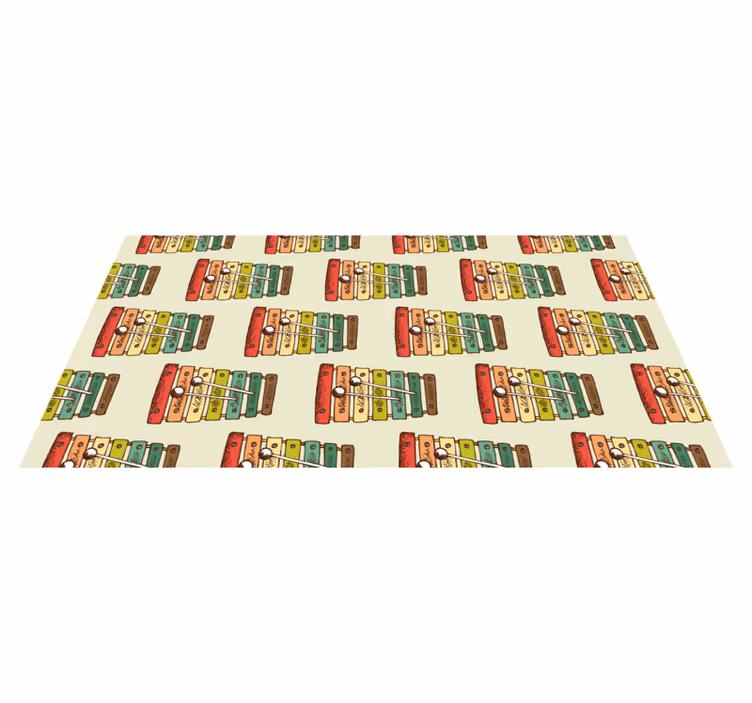 Colorful Xylophone Pattern teenager vinyl rug - TenStickers