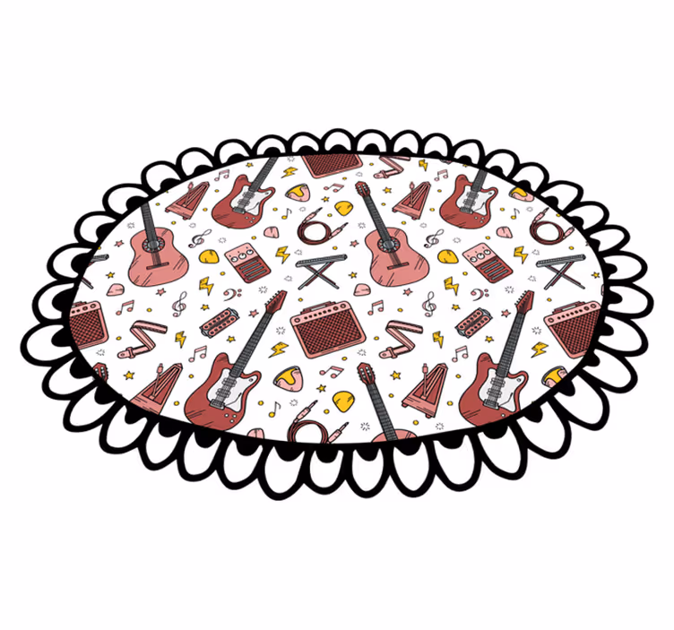 Musical Elements Motif vinyl rug - TenStickers