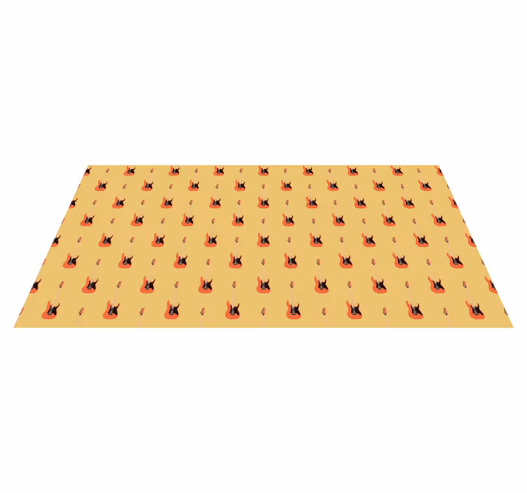 Rocking Guitar Pattern teenager vinyl rug - TenStickers