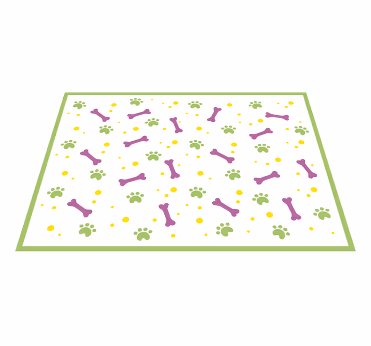 Vinyl rug paw print playtime - TenStickers