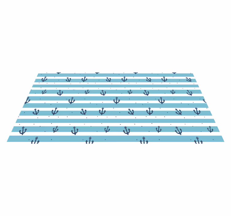 Vinyl rug with maritime anchor pattern - TenStickers