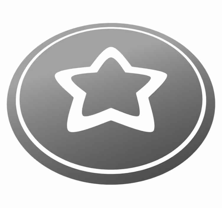 Stylish grey design star vinyl rug - TenStickers
