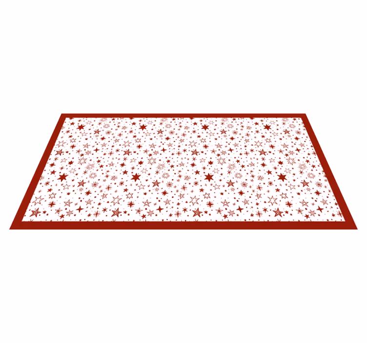 Red watercolour star rectangular rug - TenStickers