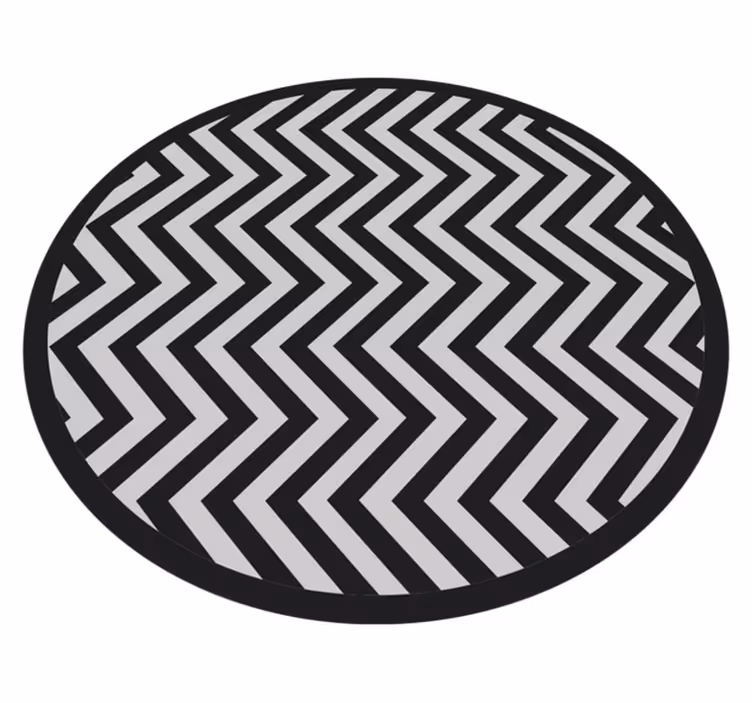 Dynamic Chevron Pattern geometric vinyl rug - TenStickers
