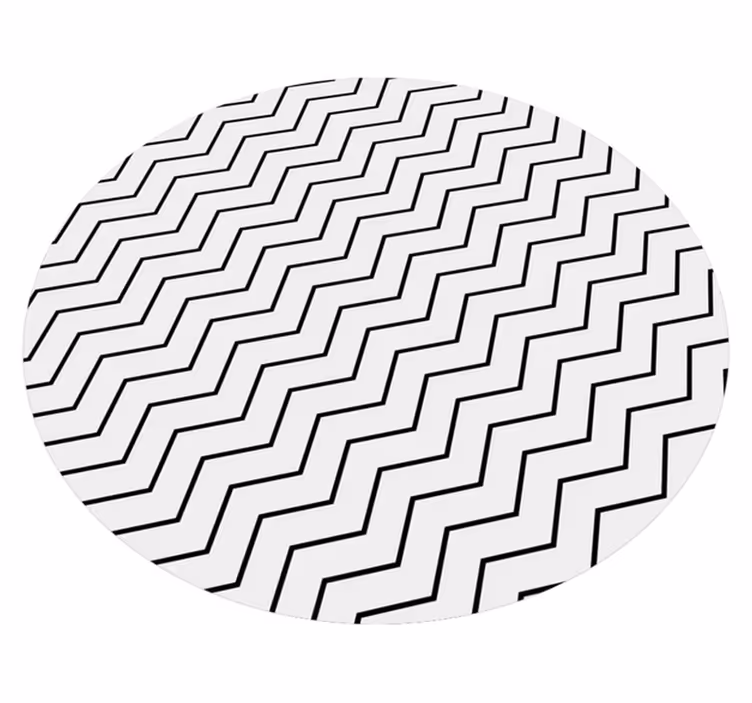 Zigzag geometric vinyl rug - TenStickers
