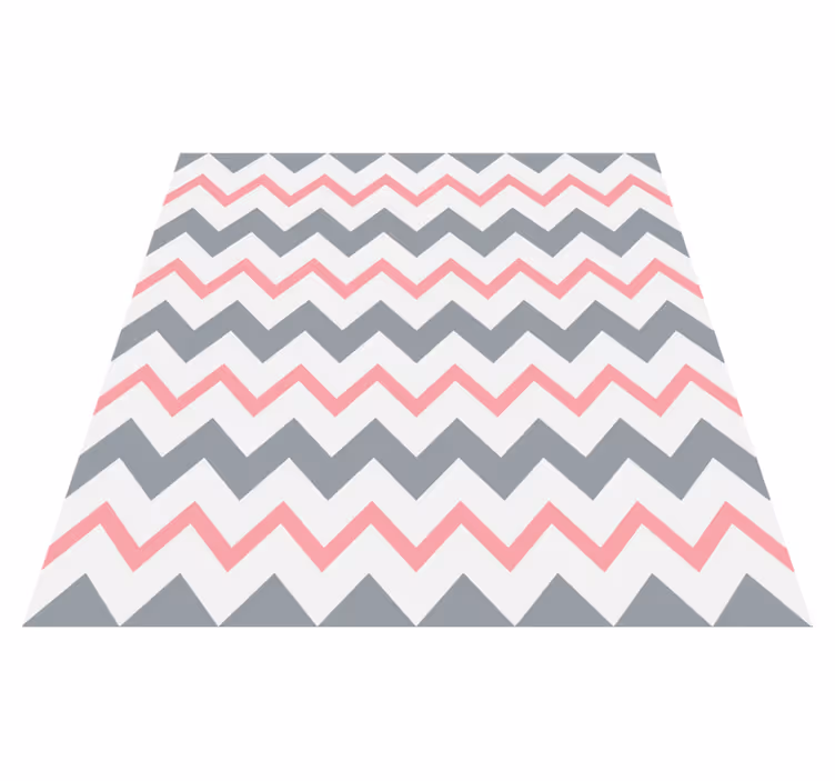 Kids vinyl rug with chevron pattern design - TenStickers