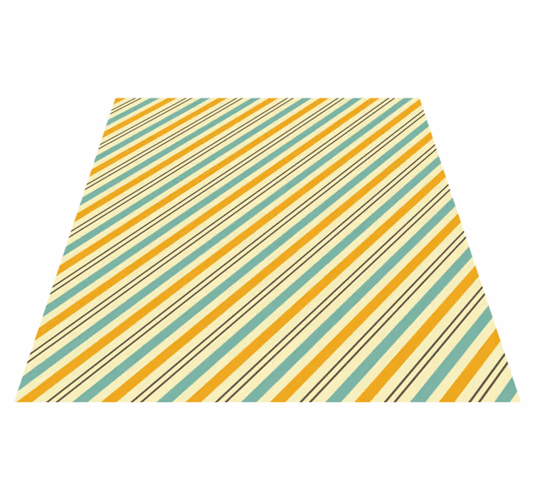 Lively striped design stripes vinyl rug - TenStickers
