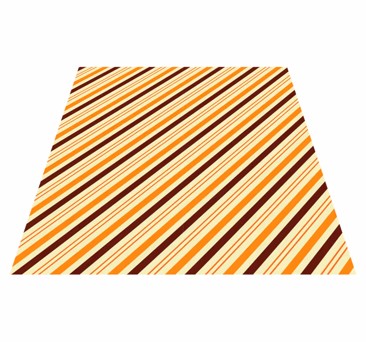 Stripes vinyl rug in vertical warm hues - TenStickers