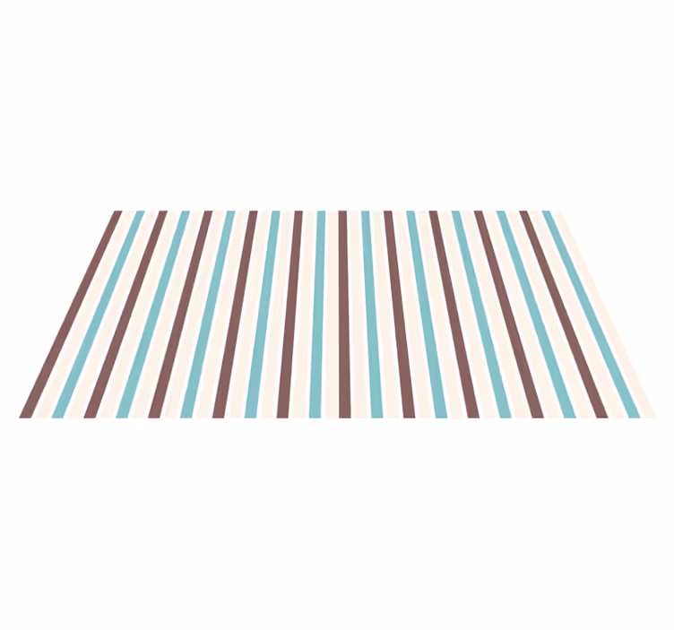 Stripes vinyl rug in modern blue pattern - TenStickers