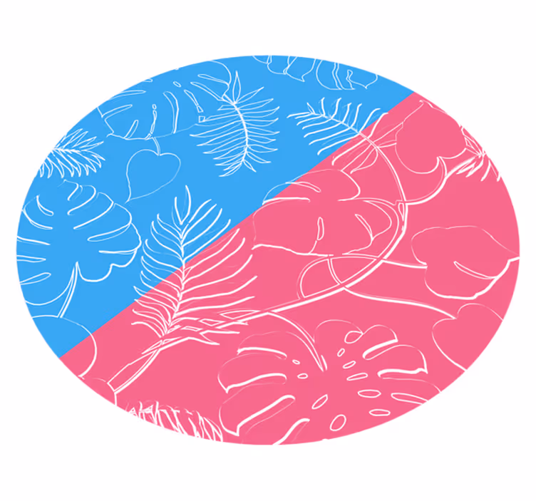 Nature vinyl rug leafy tropics - TenStickers