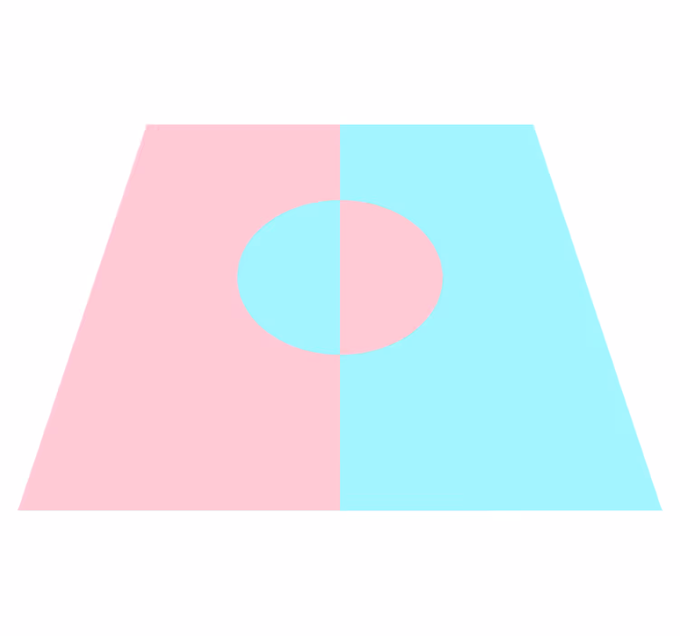 Soft Color Contrast minimalist vinyl rug - TenStickers