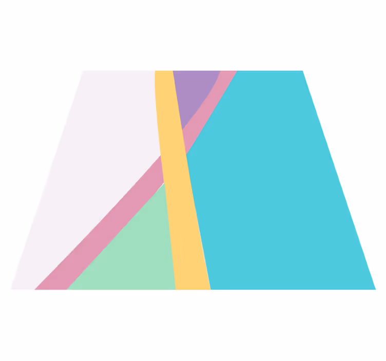 Modern vinyl rug colorful abstract layers - TenStickers