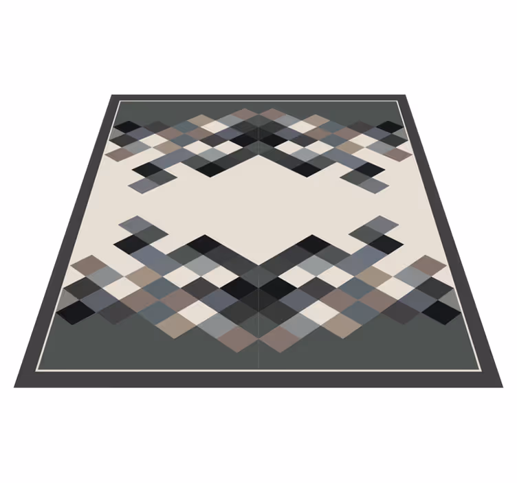 Modern Square Pattern geometric vinyl rug - TenStickers