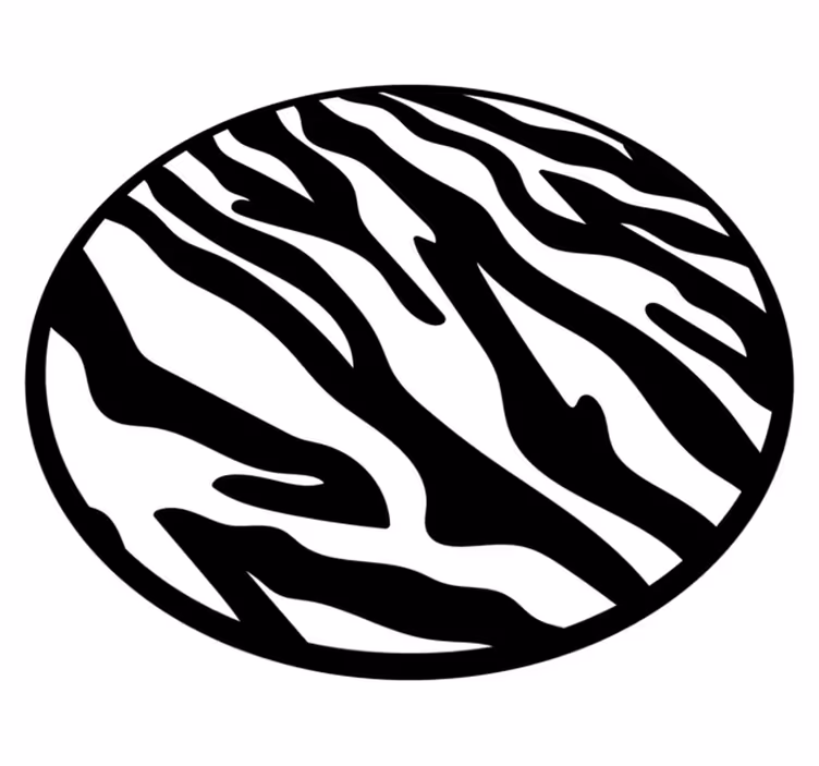 Classic zebra print background circular rug - TenStickers