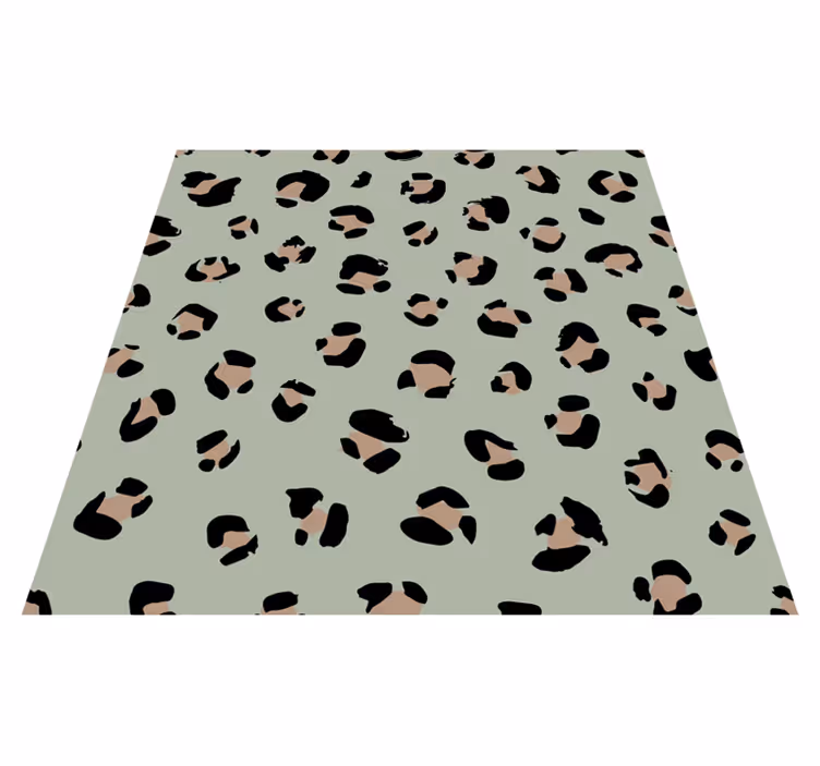 Animal print vinyl rug leopard print design - TenStickers