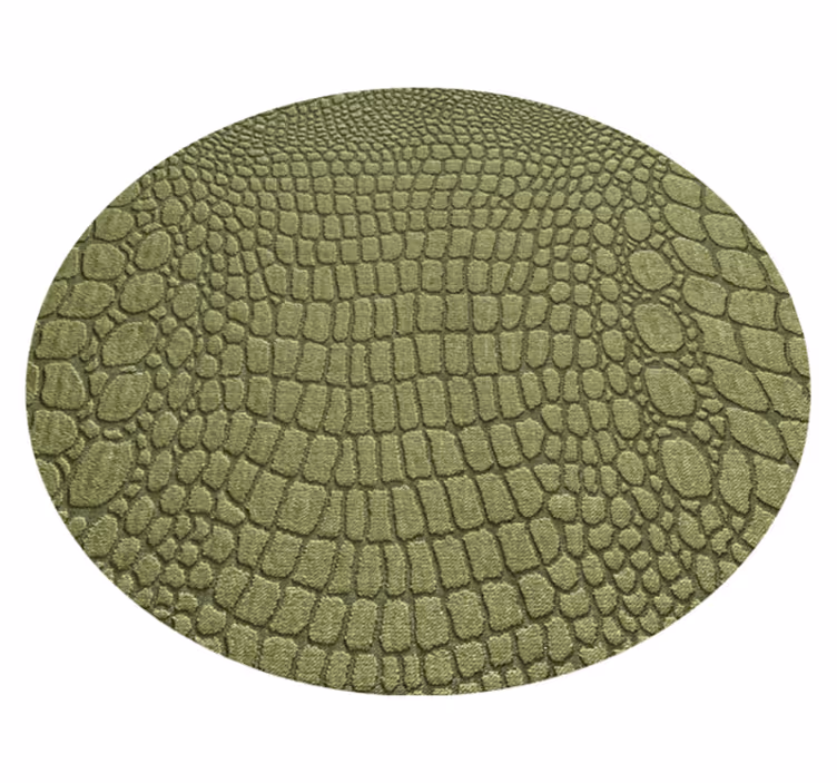 Crocodile skin texture circular rug - TenStickers