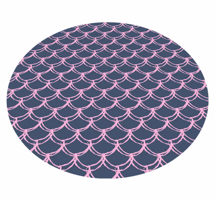 Mermaid tile pattern circular rug - TenStickers