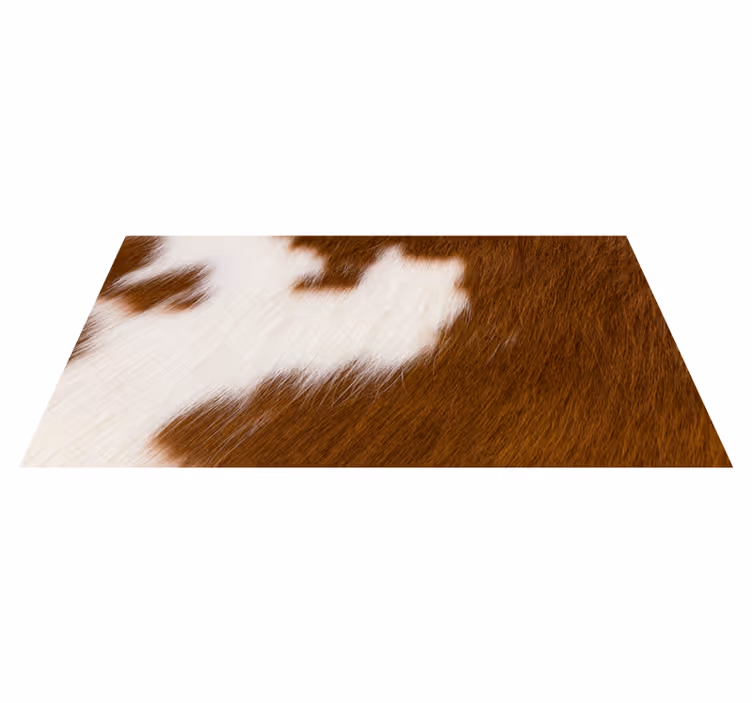 Animal print vinyl rug with cowhide design - TenStickers