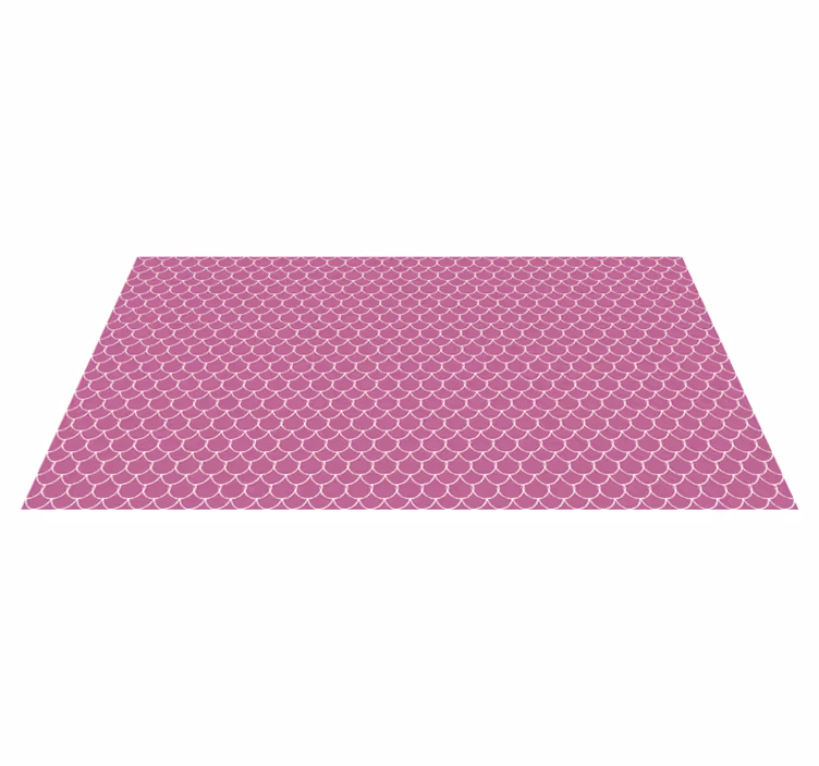 Pink scallop patterns animal print vinyl rug - TenStickers