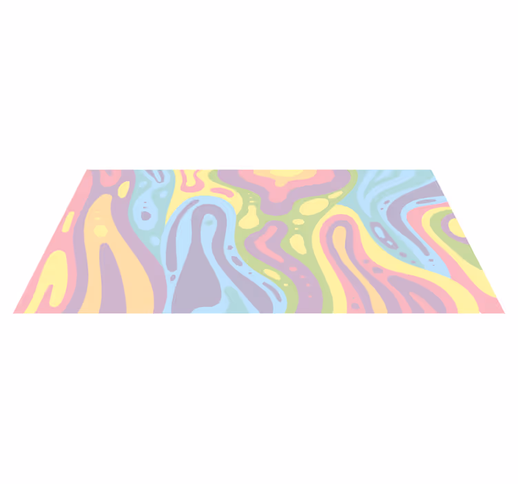 Colourful lava lamp effect modern rug - TenStickers
