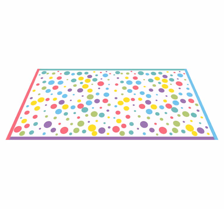 Colorful Playful Dots vinyl rug - TenStickers