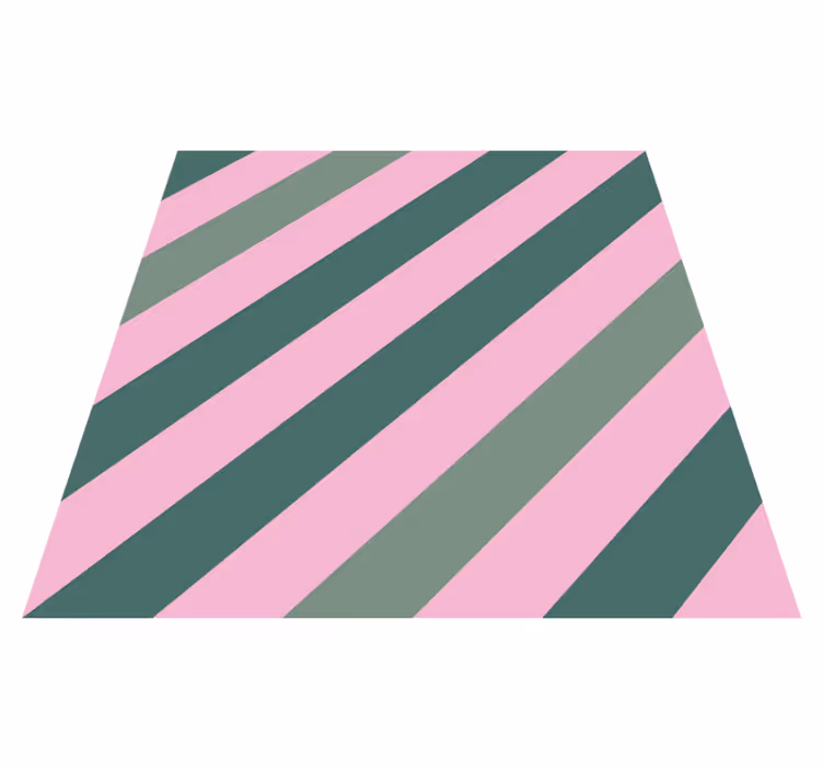 Grey and pink lines stripes vinyl rug - TenStickers
