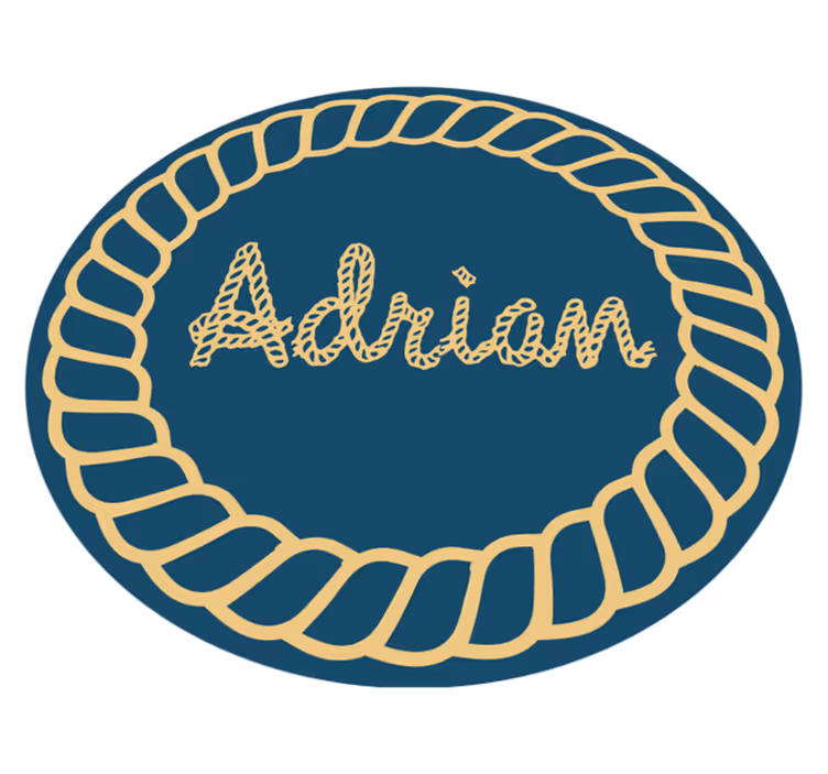 Circular nautical name vinyl rug - TenStickers