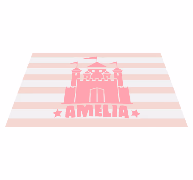 Castle themed custom vinyl rug - TenStickers
