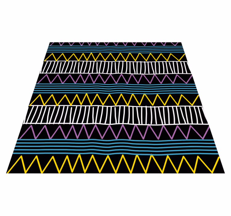 Colorful Pattern Play geometric vinyl rug - TenStickers