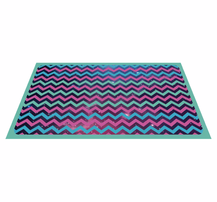 Geometric vinyl rug zigzag pattern - TenStickers