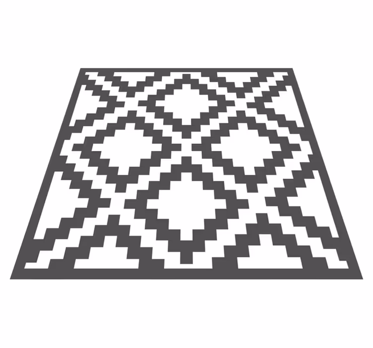 Light gray nordic geometric pattern ethnic rug - TenStickers