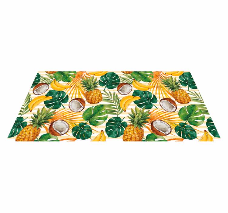 Tropical Fruit Paradise kitchen vinyl rug - TenStickers