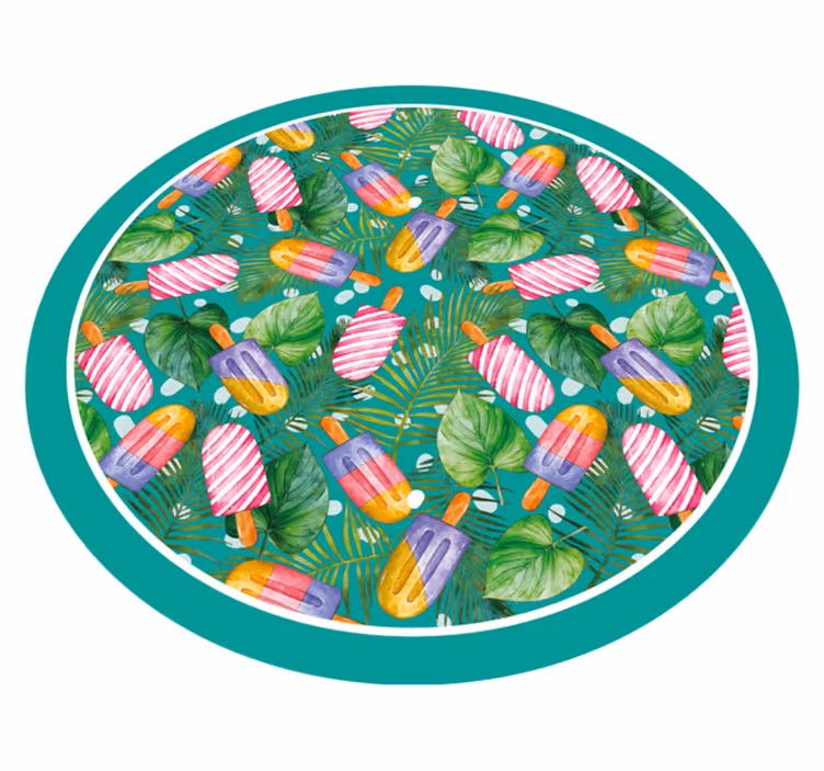 Summer Ice Cream vinyl rug - TenStickers