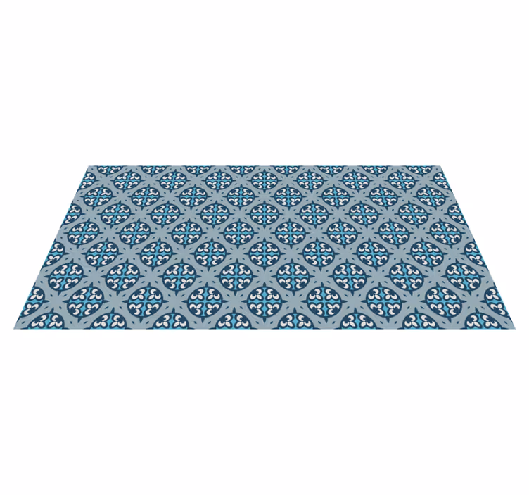 FANCIFUL PATTERNED TILES mosaic vinyl rug - TenStickers