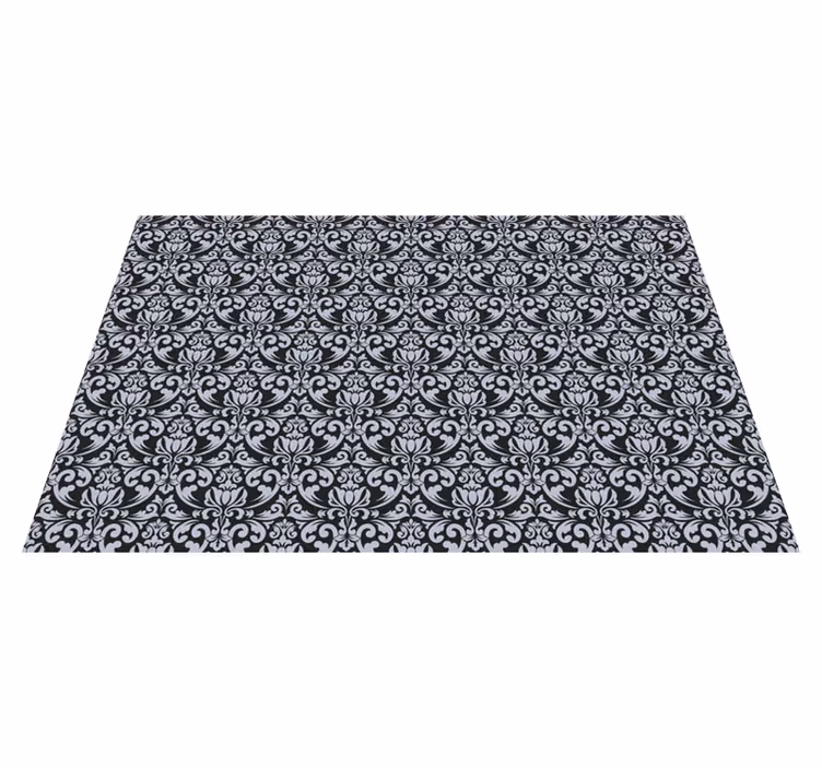 Enduring Botanical Inspiration tile vinyl rug - TenStickers